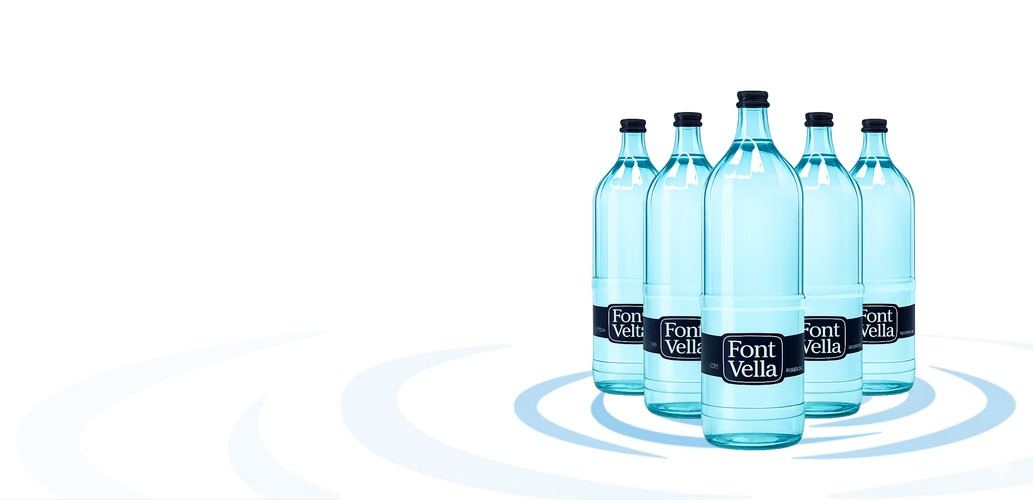 Botellas de agua Aqualivery en vidrio retornable